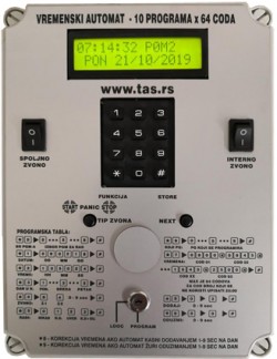 Vremenski automat sa 10 programa x 64 koda